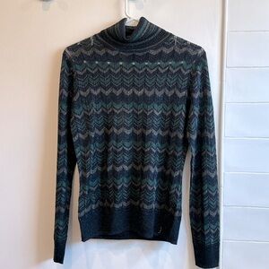 Hobbs London Multicolor Sparkle Sheer Knit Turtleneck